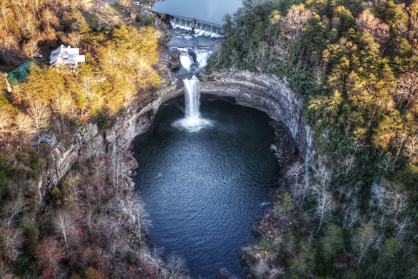 DeSoto Falls aerial view