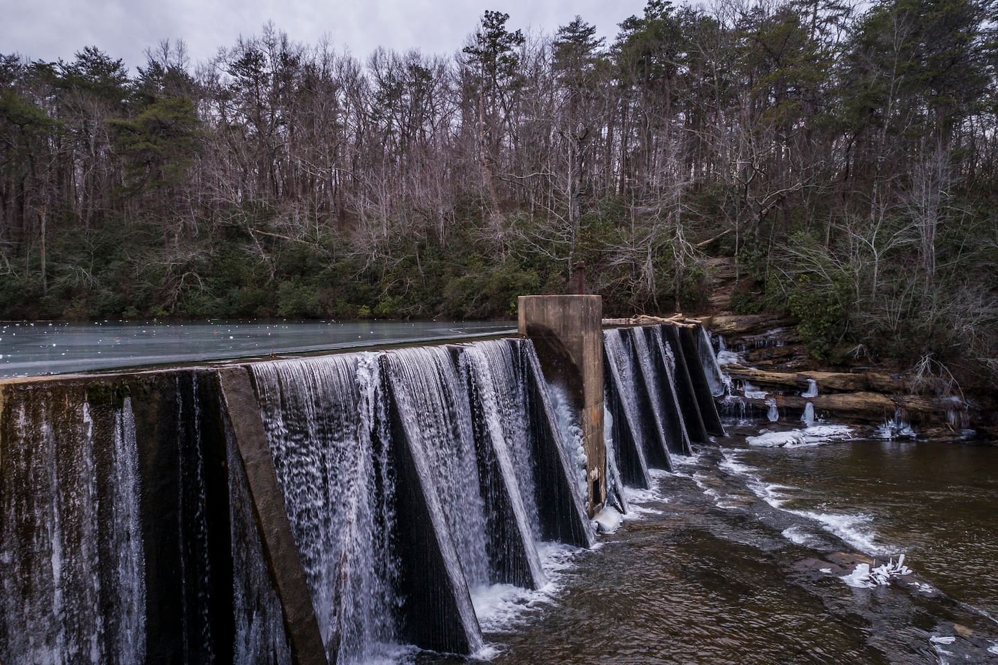 Waterfall scene at DeSoto area